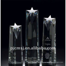 Trofeo Crystal Star Block popular para los regalos de Service Manager